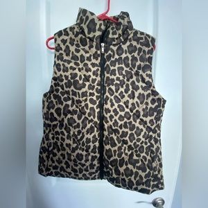 NY & Co Leopard Print Puffer Vest